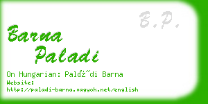 barna paladi business card